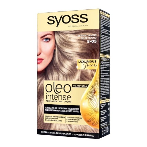 SYOSS Oleo Intense Farba do włosów Permanent Oil Color nr 8-05 Beżowy Blond 1op.