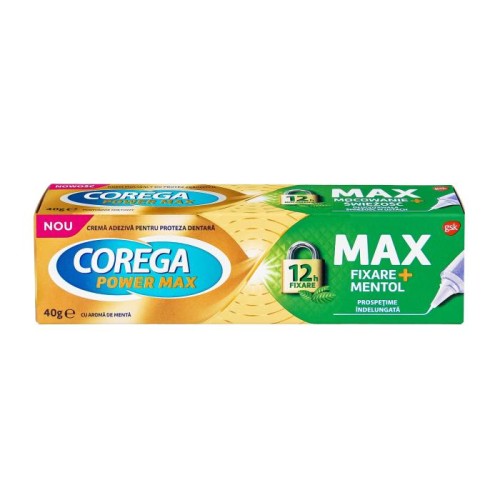 COREGA Power Max Krem do mocowania protez zębowych Max Mocowanie + Świeżość 40 g