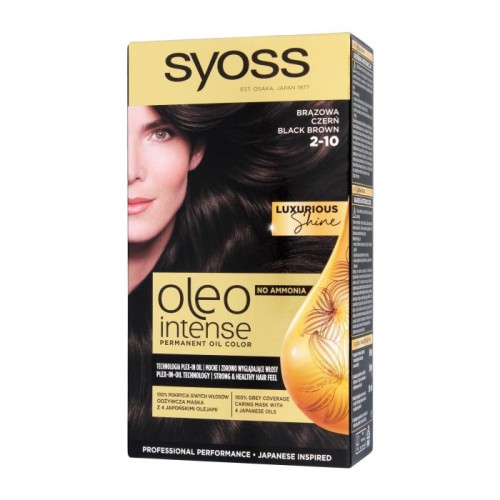 SYOSS Oleo Intense Farba do włosów Permanent Oil Color nr 2-10 Brązowa Czerń 1op.