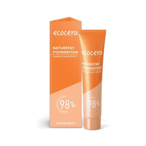 ECOCERA Naturstay Foundation Naturalny Podkład - efekt kamuflażu N2 Stay Buff  30ml