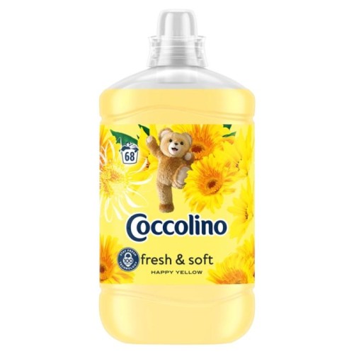 COCCOLINO Fresh &amp; Soft Płyn do płukania tkanin Happy Yellow (68 prań) 1700 ml