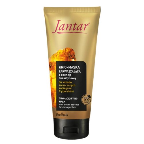 JANTAR Krio-maska zakwaszająca z esencją bursztynową do włosów zniszczonych zabiegami fryzjerskimi 200 ml