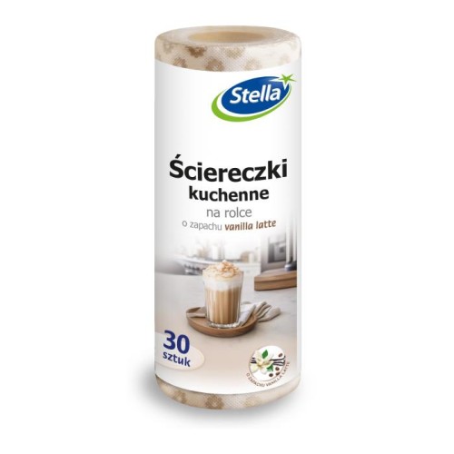 STELLA Ściereczki kuchenne na rolce zapach VANILLA LATTE 30 szt.