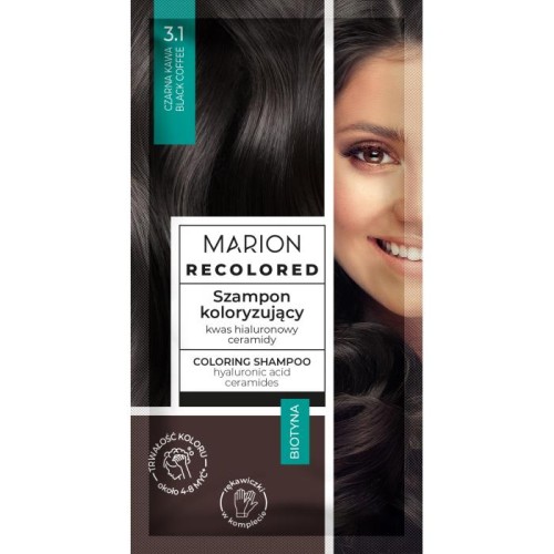 MARION Recolored Szampon koloryzujący nr 3.1 Czarna kawa 35 ml
