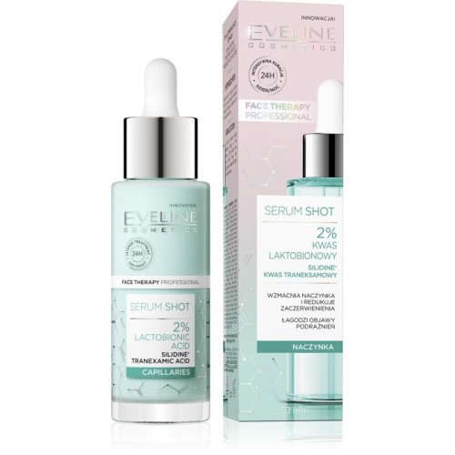 EVELINE Face Therapy Professional Serum Shot wzmacniające naczynka - 2% Kwas Laktobionowy 30 ml