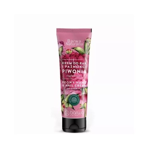 BARWA Naturalna Krem do rąk i paznokci wygładzający - Piwonia 100ml