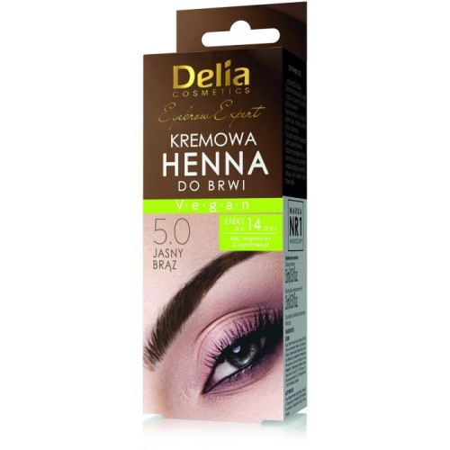 DELIA Henna w kremie 5.0 - Jasny brąz 15 ml