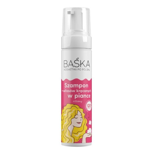 BAŚKA Szampon do włosów kręconych w piance - różany 200 ml