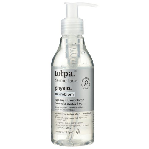 TOŁPA Dermo Face Physio Mikrobiom Łagodny Żel micelarny do mycia twarzy i oczu 195 ml