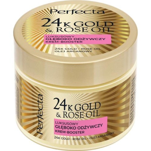 PERFECTA 24K Gold &amp; Rose Oil Luksusowy głęboko odżywczy krem-booster do ciała 200 ml