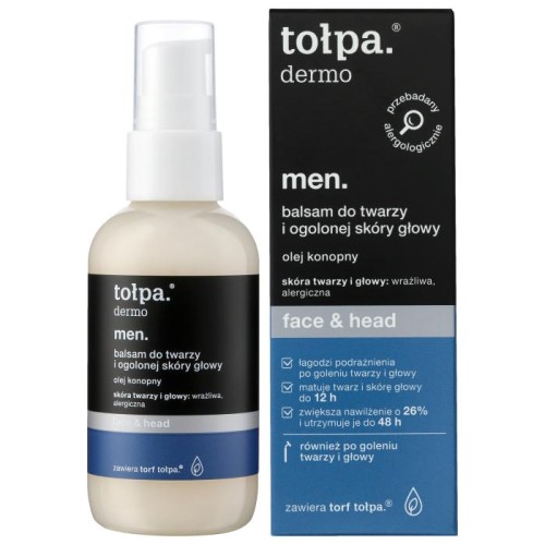 TOŁPA Dermo Men Balsam do twarzy i ogolonej skóry głowy Face &amp; Head 75 ml