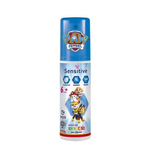 VACO Paw Patrol Płyn Sensitive na komary,kleszcze i meszki (Ikarydyna 10%) - dla dzieci (6m+)90ml