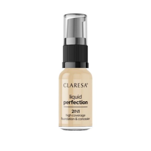 CLARESA Liquid Perfection Korektor i podkład kryjacy 2w1 103,5 Light Nude 18 g