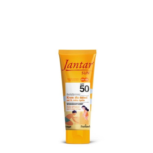 JANTAR Sun Bursztynowy krem wodoodporny SPF 50 dla dzieci od 3. roku życia 50 ml