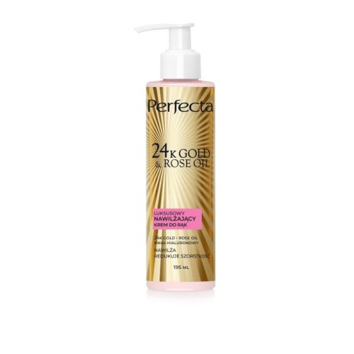 PERFECTA 24K Gold &amp; Rose Oil Luksusowy krem do rąk nawilżający 195 ml