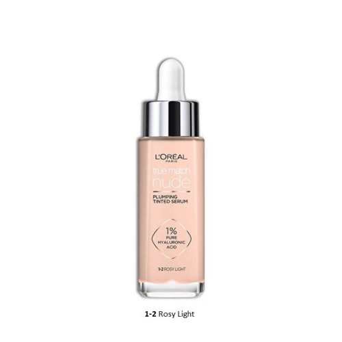 LOREAL True Match Nude Serum w podkładzie wyrównujące koloryt 1-2 Rosy Light 30 ml