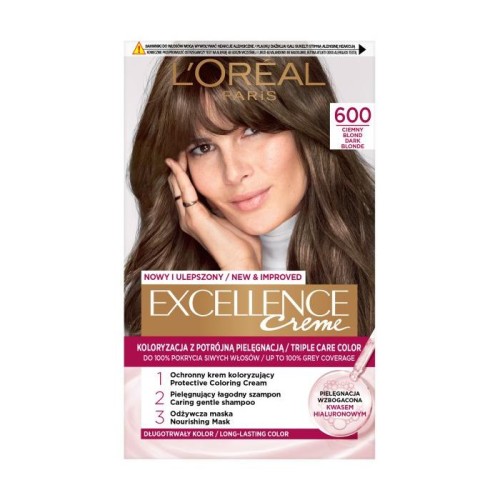 LOREAL Excellence Creme Farba do włosów 600 Ciemny Blond