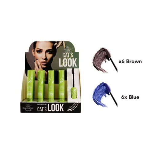 CONSTANCE CARROLL Zestaw - Mascara 12 x Cat`s (6xBlue + 6xBrown)