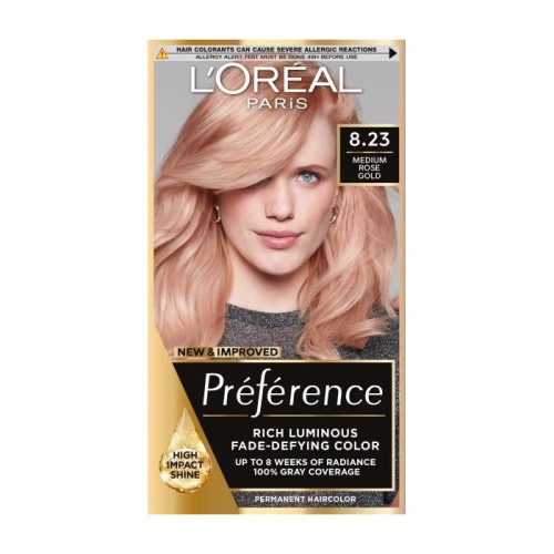 LOREAL Preference Farba do włosów 8.23 - Medium Rose Gold 1 op.