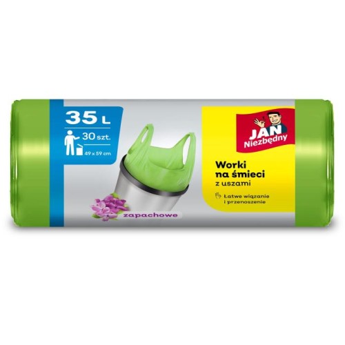 JAN NIEZBĘDNY Worki na śmieci zapachowe 35L zielone 1op.- 30 sztuk