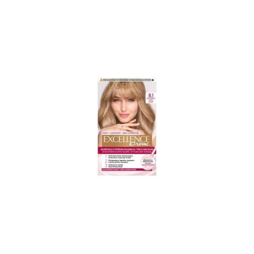 LOREAL Excellence Creme Farba do włosów 8.1 Jasny popielaty blond