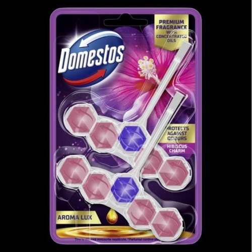 DOMESTOS Kostka toaletowa Power 5 Aroma Lux Hibiscus Oil &amp; Wild Berries 2 x 55 g
