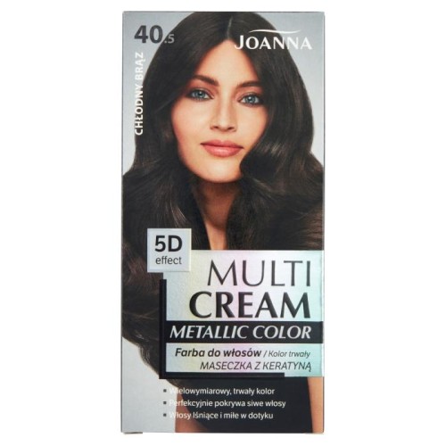 JOANNA Multi Cream Metallic Color Farba do włosów Chłodny brąz 40.5