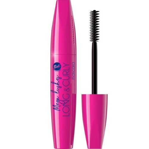BELL Maskara do rzęs Mega Lashes Long &amp; Curly - kolor czarny 10 g