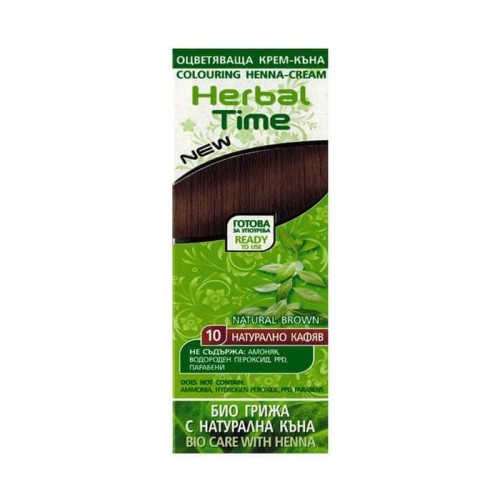 HERBAL TIME Henna do włosów naturalna 10 Naturalny Brąz