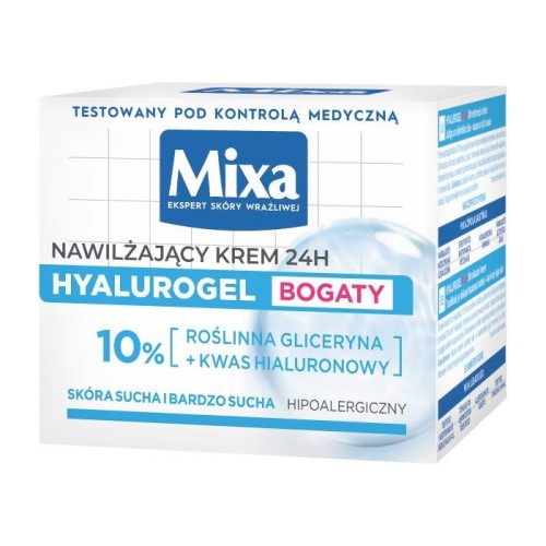 MIXA Hyalurogel Bogaty Krem intensywnie nawilżający 50 ml