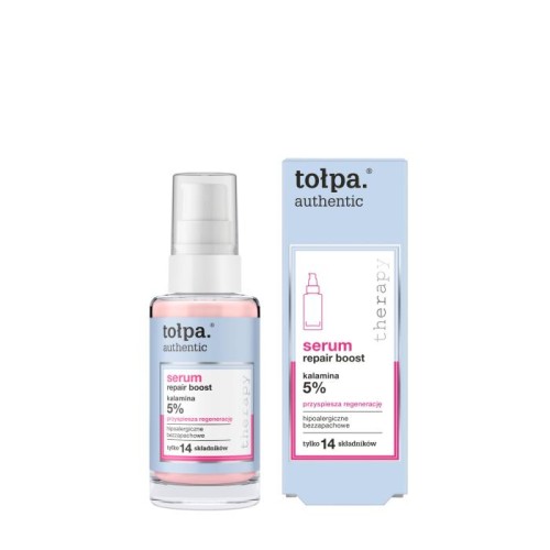 TOŁPA Authentic Serum do twarzy Repair Boost - przyspiesza regenerację (5% kalamina) 30 ml