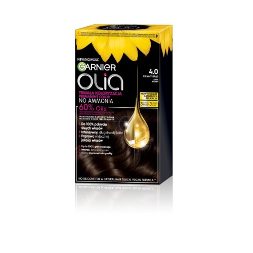 GARNIER Olia Farba do włosów nr 4.0 Dark Brown