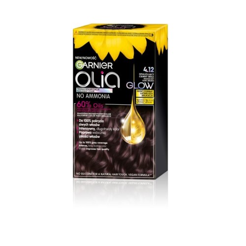 GARNIER Olia Farba do włosów nr 4.12 Dark Brown - Opalizujący ciemny brąz
