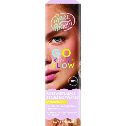 BIELENDA FaceBoom Go With The Flow Rozświetlające serum do twarzy na dzień i noc Witamina C 25 ml
