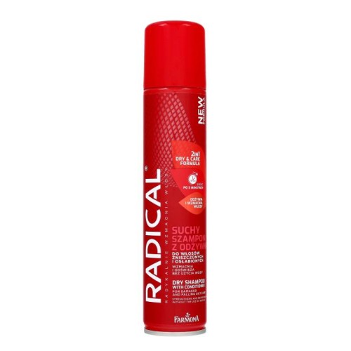 RADICAL Szampon suchy do włosów zniszczonych i osłabionych 2w1 Dry and Care 180 ml