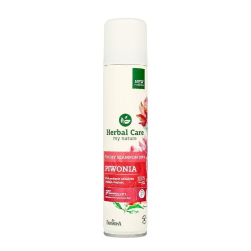 HERBAL CARE Suchy szampon do włosów 2w1 Piwonia 180 ml