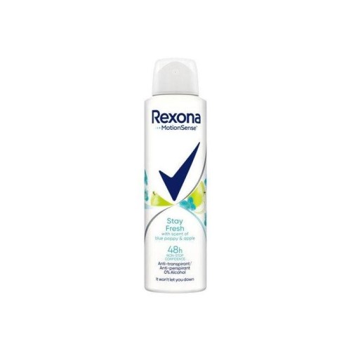 REXONA Stay Fresh Antyperspirant damski w sprayu Blue Poppy &amp; Apple, 150 ml
