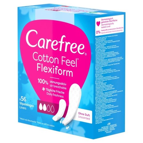 CAREFREE Cotton Feel Flexiform Wkładki higieniczne bezzapachowe 1 op. - 56 szt.