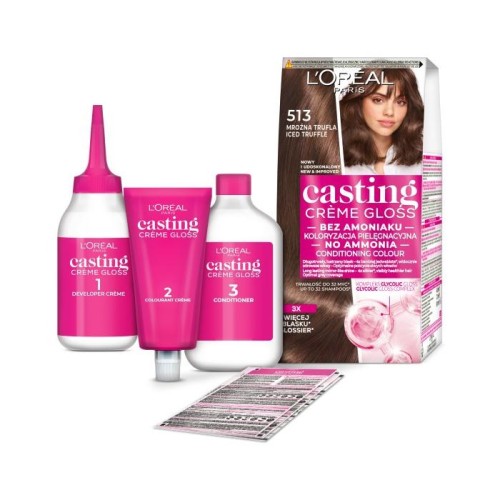 LOREAL Casting Creme Gloss Krem koloryzujący nr 513 Mroźna Trufla