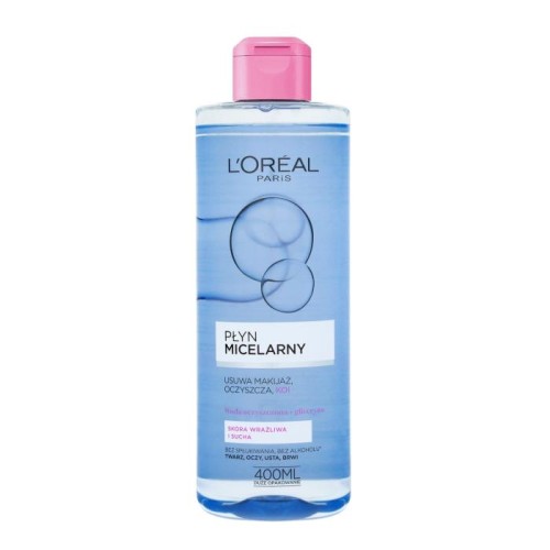 LOREAL Skin Expert Płyn micelarny Skóra wrażliwa i sucha 400 ml