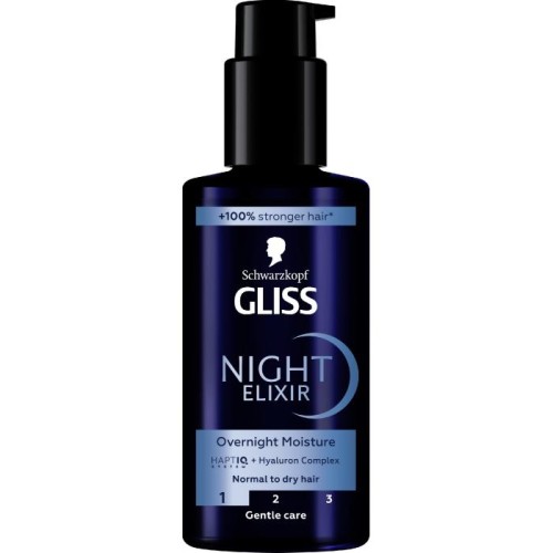 SCHWARZKOPF Gliss Elixir Overnight Moisture Kuracja nawilżająca do włosów normalnych i suchych 100 ml