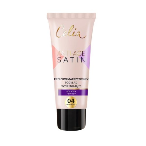 CELIA Anti-Age Satin Przeciwzmarszczkowy Podkład wypełniający nr 04 - Słoneczny 30 ml