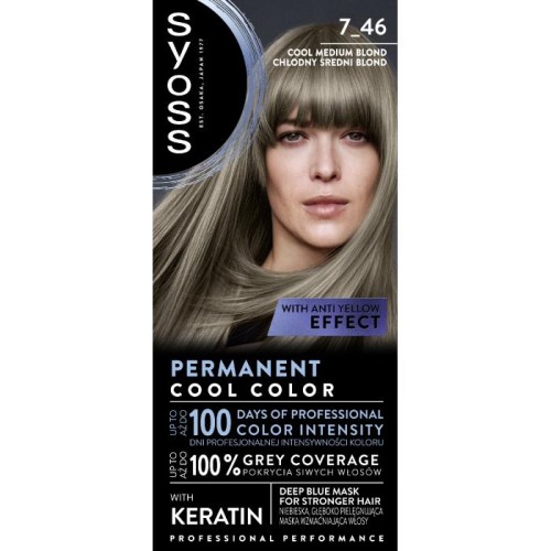 SYOSS Farba do włosów 7-46 Chłodny Średni Blond