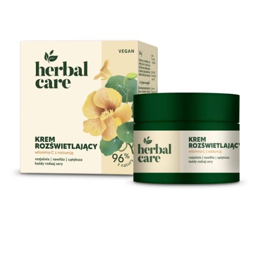 HERBAL CARE Vegan Krem rozświetlający z Witaminą C i Nasturcją dla każdej cery - na dzień i noc 50 ml