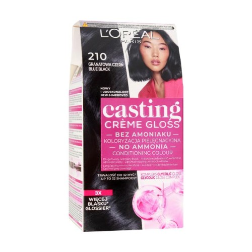 LOREAL Casting Creme Gloss Krem koloryzujący nr 210 Granatowa Czerń