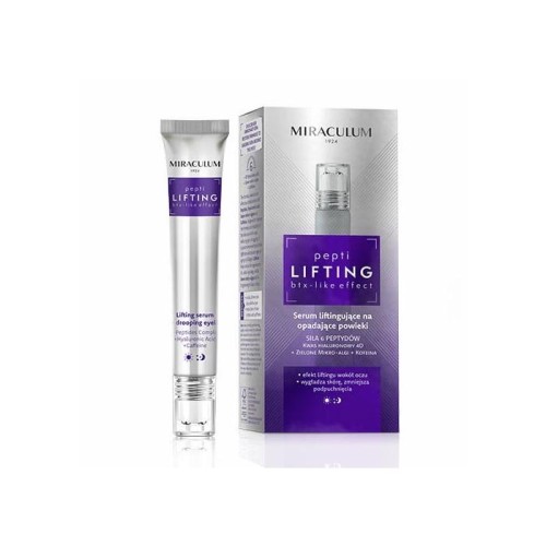 MIRACULUM  Pepti Lifting Serum liftingujące na opadające powieki na dzień i noc 20 ml