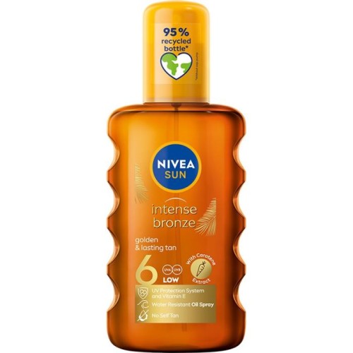 NIVEA SUN Intense Bronze Olejek karotenowy do opalania w sprayu SPF6 200 ml