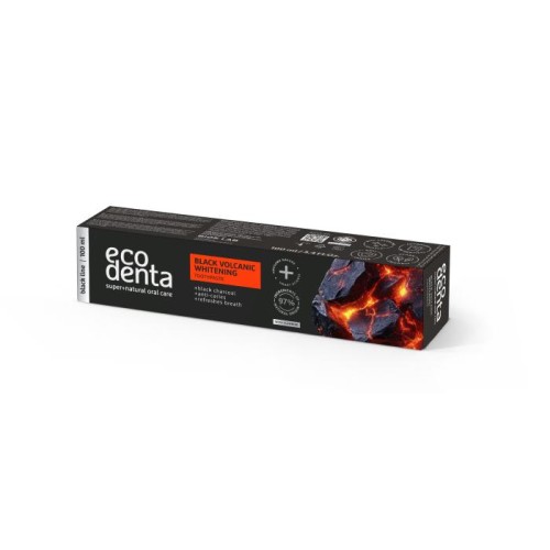 ECODENTA Black Volcanic Pasta wybielająca do zębów z minerałami wulkanicznymi 100 ml