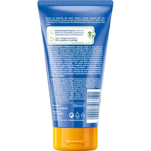 NIVEA SUN Kids Ultra Protect &amp; Care Balsam ochronny do opalania dla dzieci SPF 50+ 150 ml