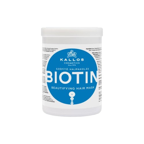 KALLOS Maska d/włosów 1000ml Biotin upiększ.&amp;